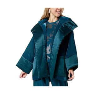 WynneCollection Velvet Topper w Quilted Taffeta Emerald - Regular